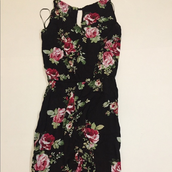 Black Floral Strappy Wide Leg Jumpsuit Sz S NWT - Picture 8 of 15